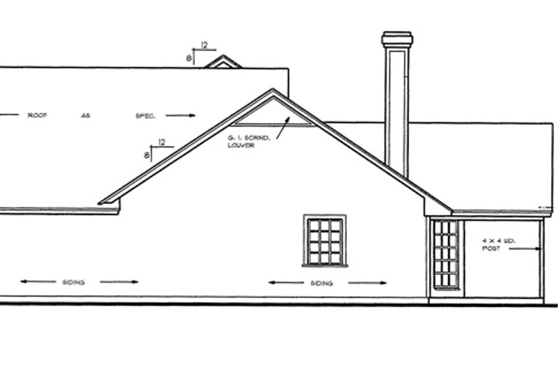 Dream House Plan - Exterior - Other Elevation for Country House Plan #42-460 - 3 bed, 2 bath