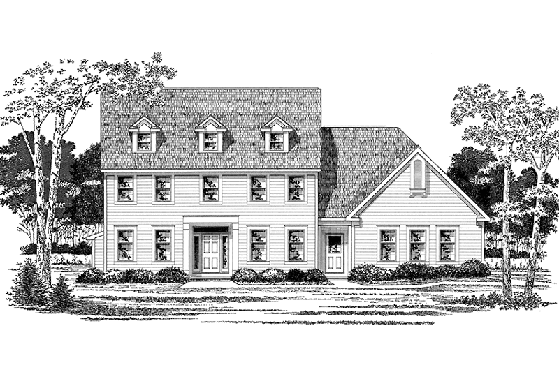 Dream House Plan - Exterior - Front Elevation 3 for Colonial House Plan #328-415 - 4 bed, 2.5 bath