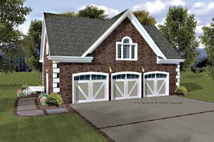 Colonial Exterior - Front Elevation Plan #56-674