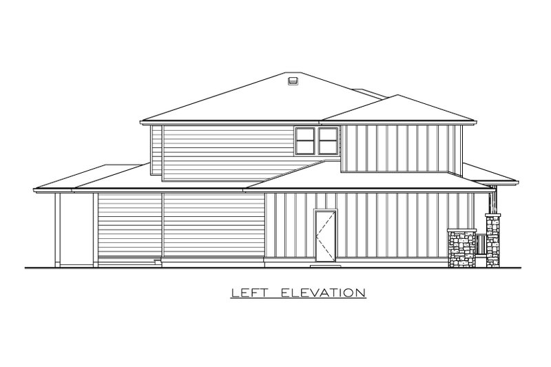 Dream House Plan - Exterior - Other Elevation 1 for Modern House Plan #1100-30 - 3 bed, 2.5 bath