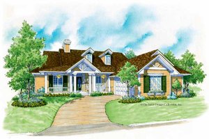 Country Exterior - Front Elevation Plan #930-178