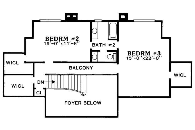House Plan Design - Floor Plan - Upper Floor for European House Plan #314-264 - 4 bed, 3 bath