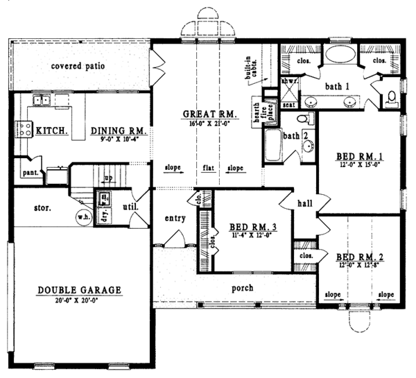 Dream House Plan - Country Floor Plan - Main Floor Plan #42-501