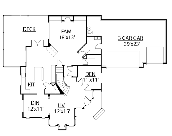 Contemporary Floor Plan - Main Floor Plan #951-17