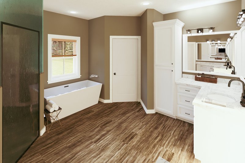 Dream House Plan - Interior - Master Bathroom 1 for Farmhouse House Plan #44-287 - 3 bed, 2 bath