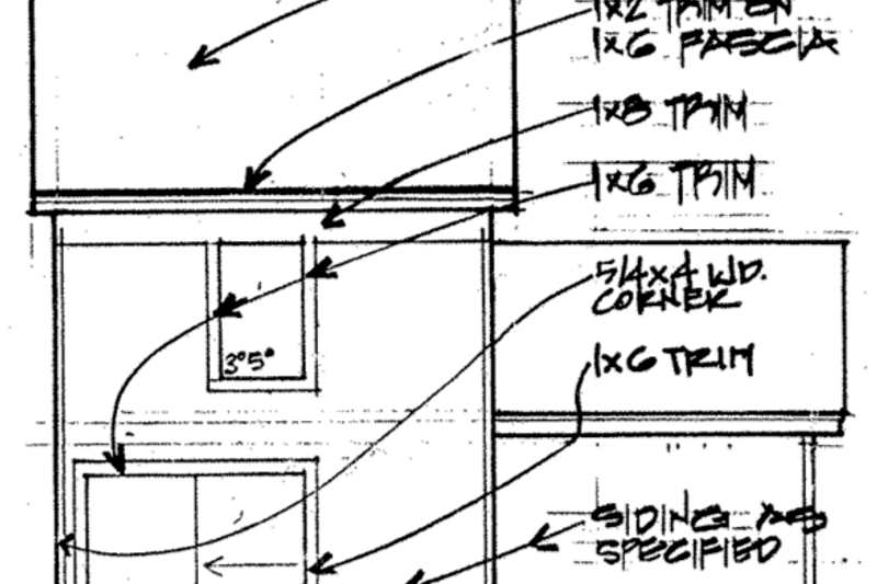 Architectural House Design - Exterior - Rear Elevation for Cottage House Plan #30-192 - 3 bed, 2 bath