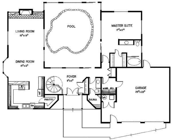 Home Plan - Contemporary Floor Plan - Main Floor Plan #60-763