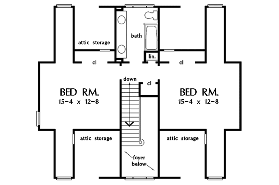 Floor Plan - Upper Floor for Country House Plan #929-208 - 3 bed, 3.5 bath