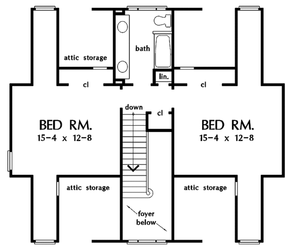 House Plan Design - Country Floor Plan - Upper Floor Plan #929-208