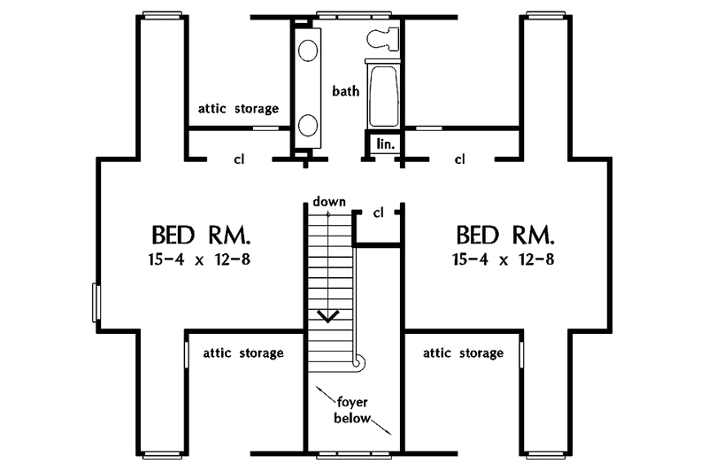 Home Plan - Floor Plan - Upper Floor for Country House Plan #929-208 - 3 bed, 3.5 bath