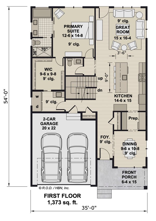 Modern Floor Plan - Main Floor Plan #51-1348