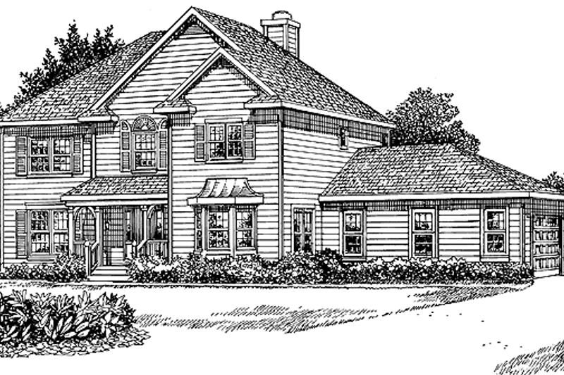 Dream House Plan - Exterior - Front Elevation for Country House Plan #72-1092 - 4 bed, 2.5 bath