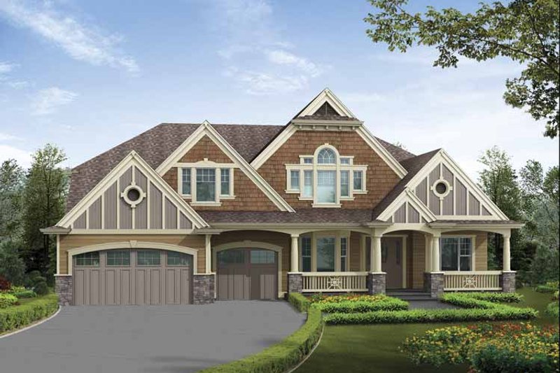 Dream House Plan - Craftsman Exterior - Front Elevation Plan #132-502