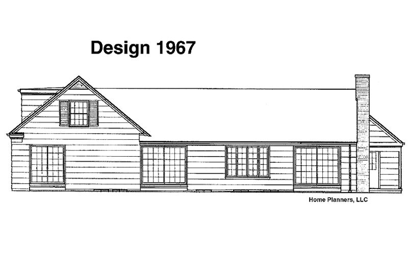 Dream House Plan - Exterior - Rear Elevation for Country House Plan #72-574 - 5 bed, 3.5 bath