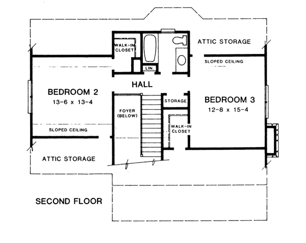 House Design - Country Floor Plan - Upper Floor Plan #10-230