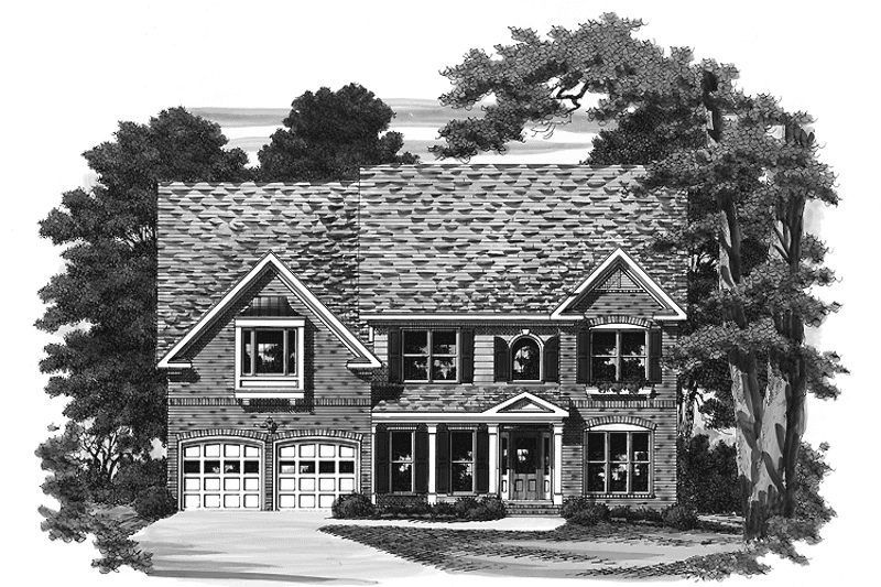 Home Plan - Exterior - Front Elevation 3 for Colonial House Plan #927-677 - 4 bed, 3 bath