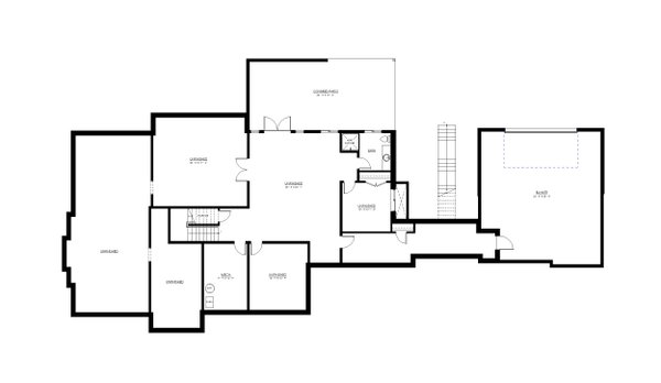 European Floor Plan - Lower Floor Plan #1114-19