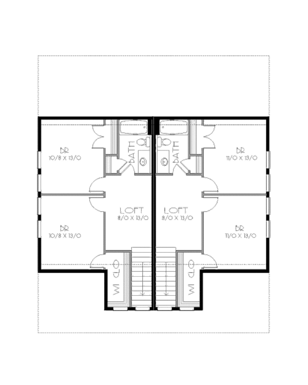 Bungalow Floor Plan - Upper Floor Plan #423-4