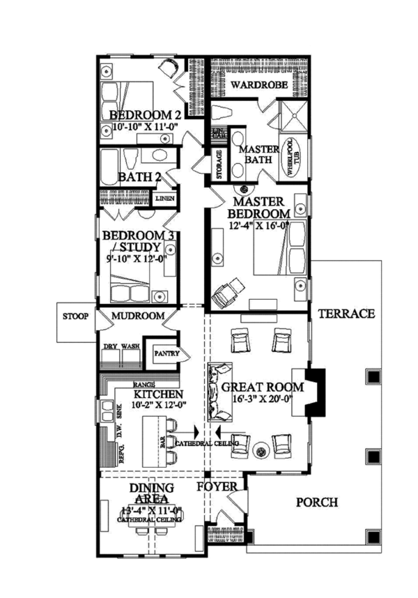 Architectural House Design - Craftsman Floor Plan - Main Floor Plan #137-359