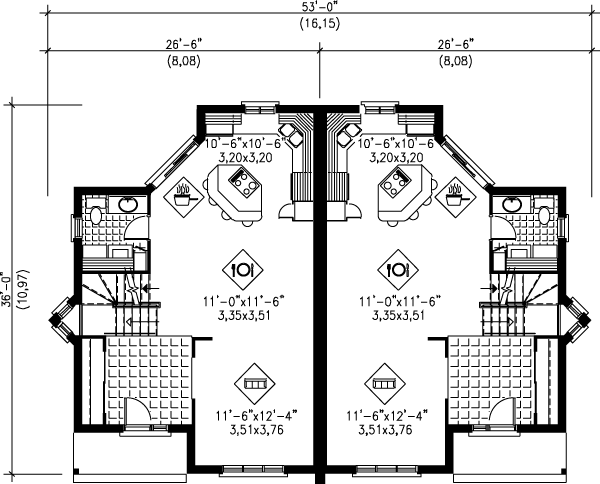 Home Plan - Modern Floor Plan - Main Floor Plan #25-321