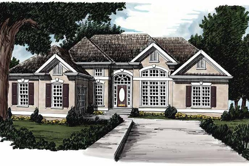 Home Plan - Mediterranean Exterior - Front Elevation Plan #927-86