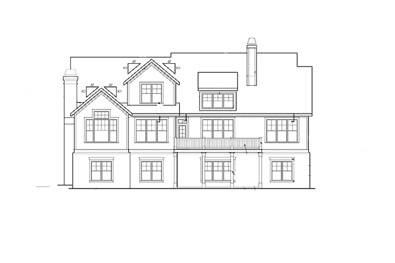 Home Plan - Exterior - Rear Elevation for Craftsman House Plan #927-337 - 3 bed, 2.5 bath