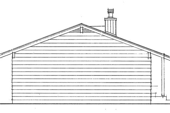 Exterior - Other Elevation 1 for Ranch House Plan #47-1033 - 2 bed, 1 bath