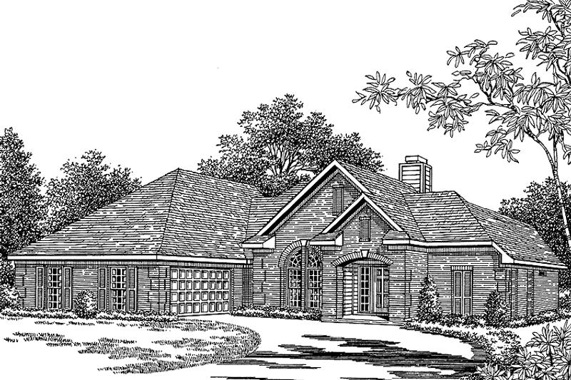 Home Plan - Exterior - Front Elevation 3 for Ranch House Plan #952-168 - 3 bed, 2 bath