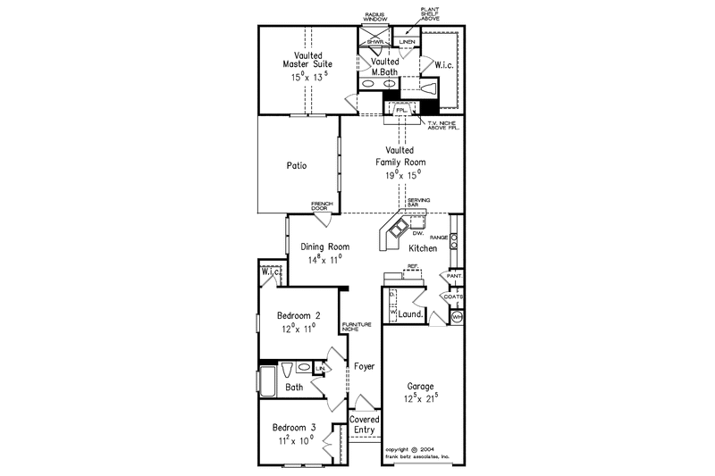 House Plan Design - Floor Plan - Main Floor for Craftsman House Plan #927-301 - 3 bed, 2 bath