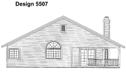 Country Style House Plan - 3 Beds 2 Baths 1676 Sq/Ft Plan #72-1079 Exterior 