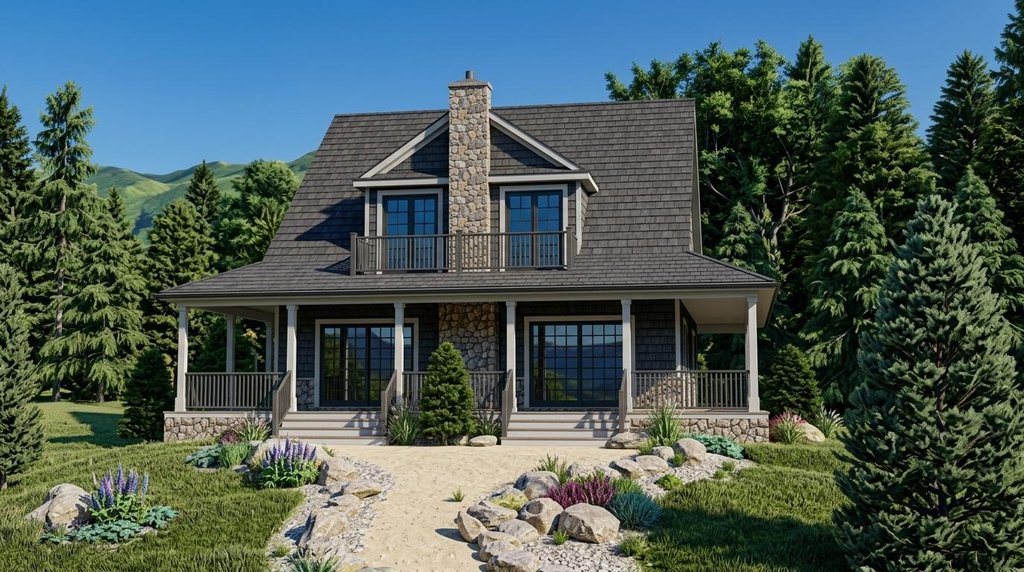 Exterior - Rear Elevation 2 for Craftsman House Plan #1064-15 - 4 bed, 2.5 bath