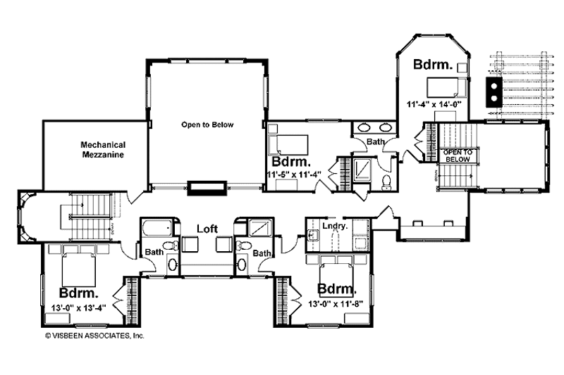 Home Plan - Floor Plan - Upper Floor for Traditional House Plan #928-116 - 5 bed, 4 bath
