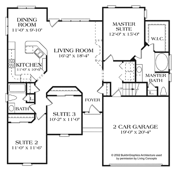 Home Plan - Colonial Floor Plan - Main Floor Plan #453-264
