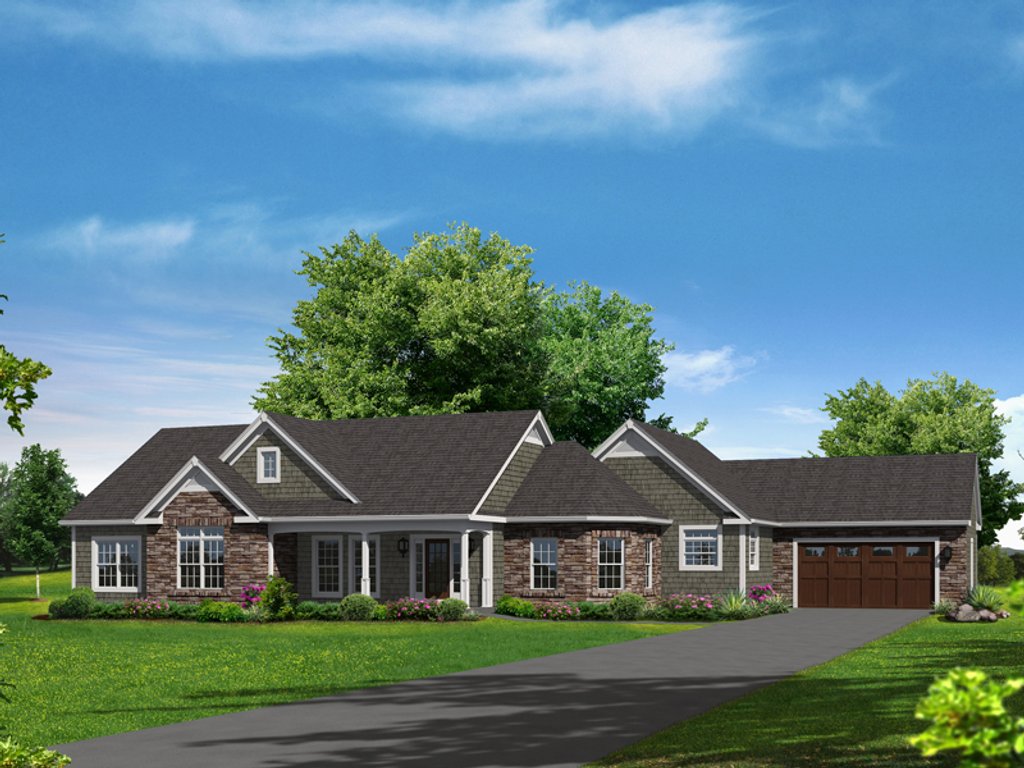 Ranch Style House Plan - 3 Beds 2.5 Baths 2487 Sq/Ft Plan #57-620 ...