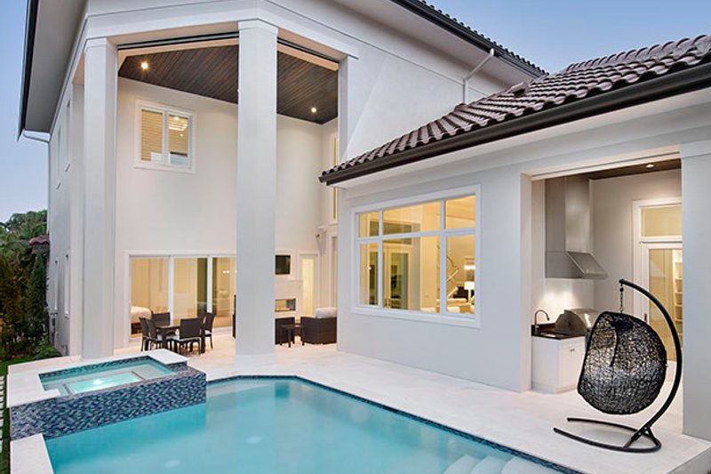 Home Plan - Exterior - Rear Elevation for Mediterranean House Plan #1017-159 - 4 bed, 4.5 bath
