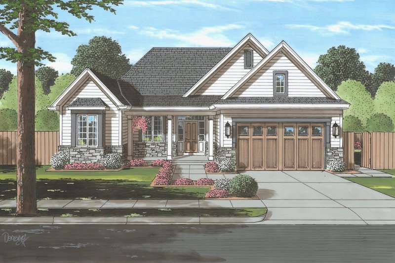 House Design - Country Exterior - Front Elevation Plan #46-914