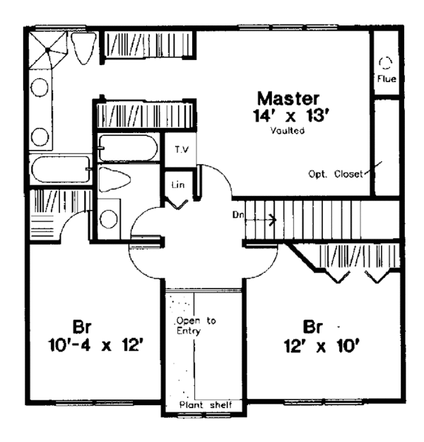 Home Plan - Country Floor Plan - Upper Floor Plan #300-122