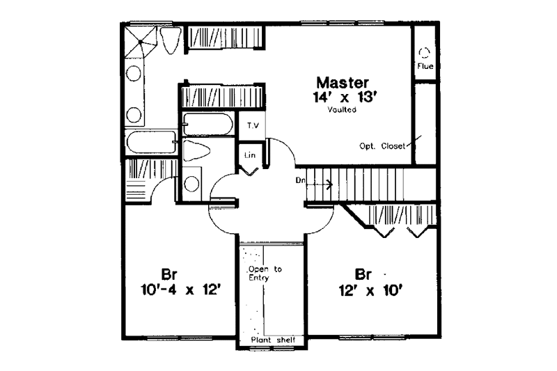 Dream House Plan - Floor Plan - Upper Floor for Country House Plan #300-122 - 3 bed, 2.5 bath
