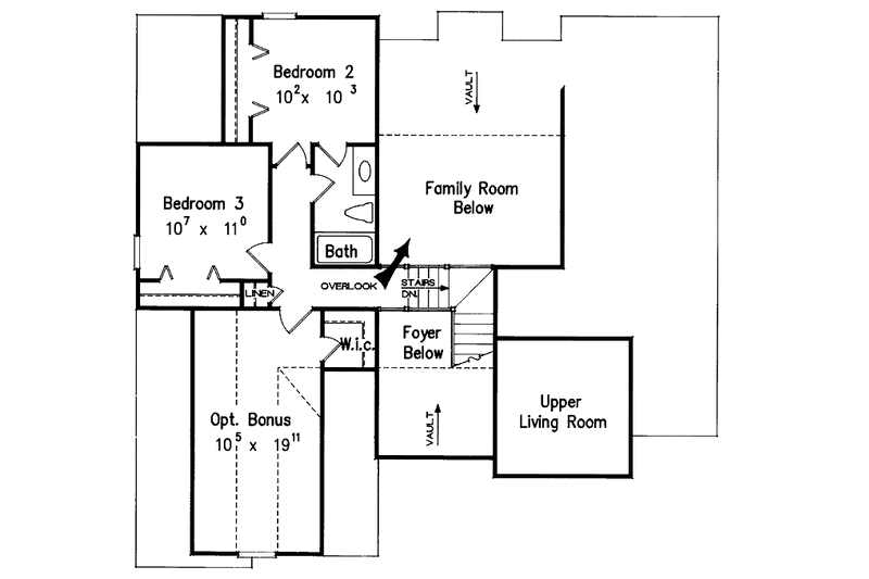 Home Plan - Floor Plan - Upper Floor for Traditional House Plan #927-244 - 3 bed, 2.5 bath
