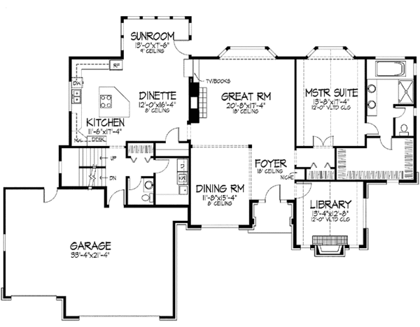 Dream House Plan - Country Floor Plan - Main Floor Plan #51-784