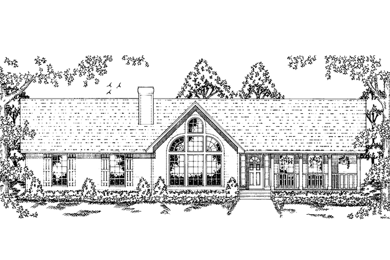 Home Plan - Exterior - Front Elevation 3 for Country House Plan #42-574 - 3 bed, 2 bath
