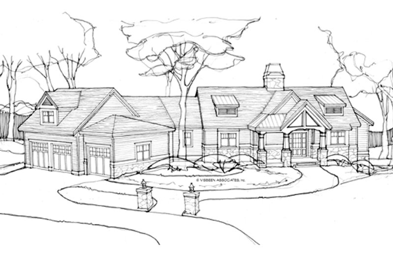 Architectural House Design - Craftsman Exterior - Front Elevation Plan #928-253