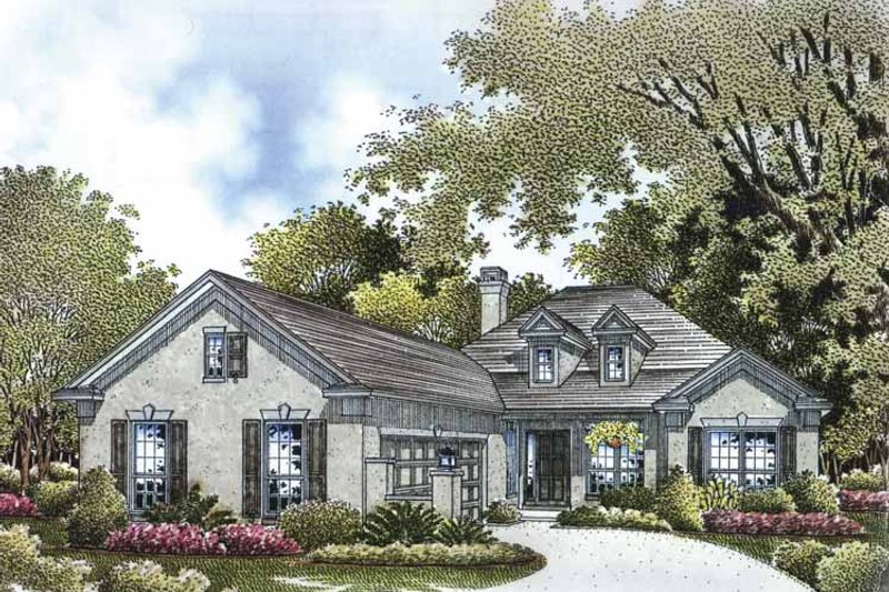 Home Plan - Exterior - Front Elevation 3 for Colonial House Plan #999-169 - 2 bed, 2 bath