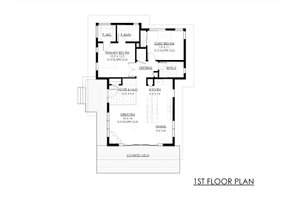 Floor Plan - Main Floor for Cabin House Plan #1042-24 - 2 bed, 2 bath