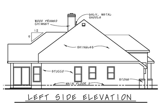 Exterior - Other Elevation for European House Plan #20-1396 - 2 bed, 2 bath