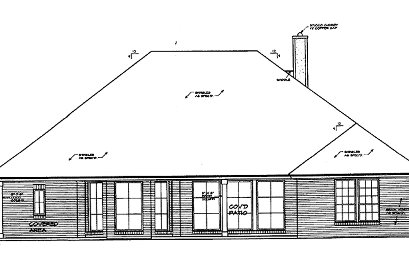 Dream House Plan - Exterior - Rear Elevation for Craftsman House Plan #310-1228 - 4 bed, 3 bath