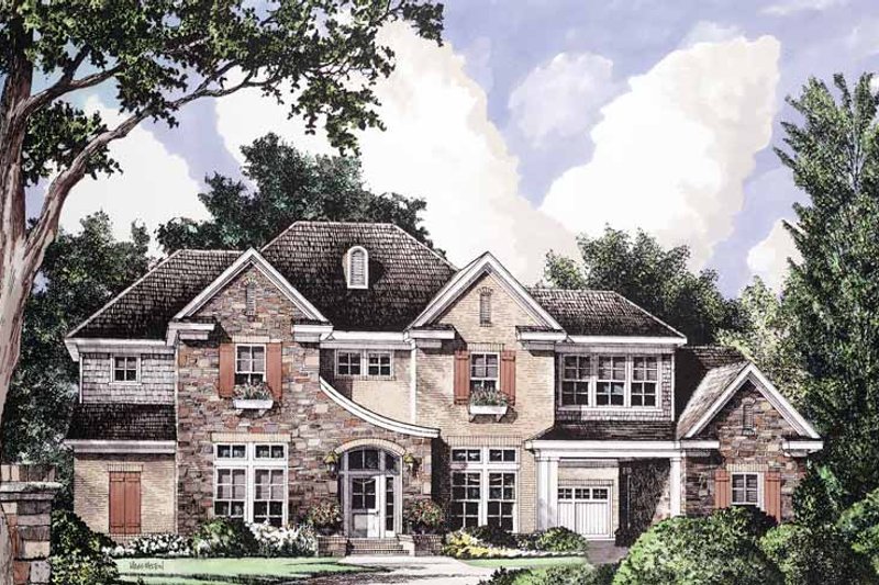Architectural House Design - Country Exterior - Front Elevation Plan #952-192