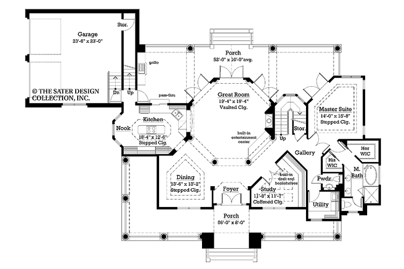 Architectural House Design - Floor Plan - Main Floor for Country House Plan #930-240 - 3 bed, 3.5 bath