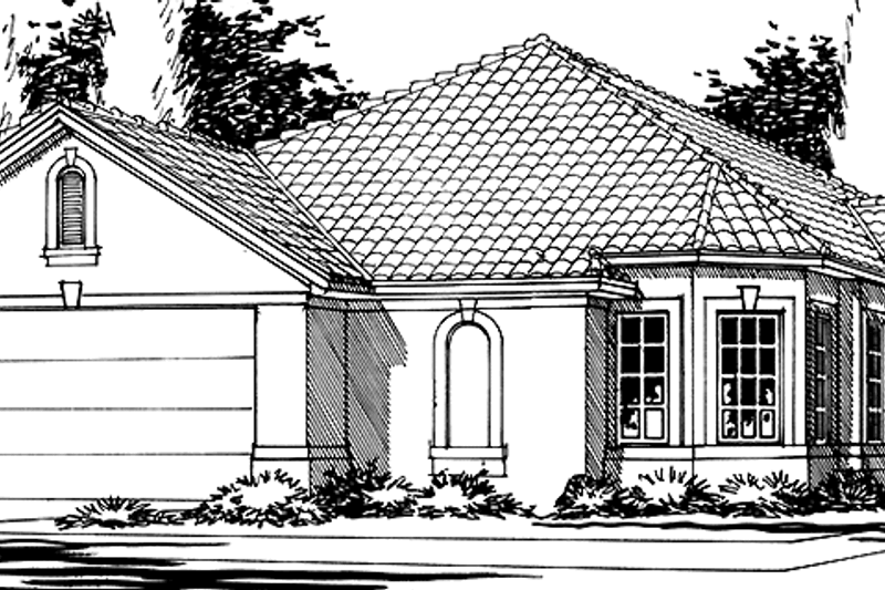 House Blueprint - Mediterranean Exterior - Front Elevation Plan #472-75