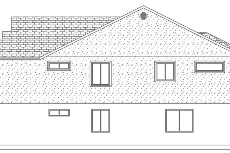 Architectural House Design - Exterior - Other Elevation 1 for Ranch House Plan #1060-12 - 5 bed, 3.5 bath